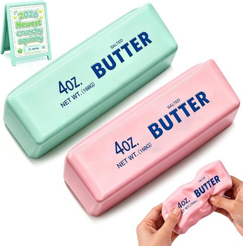 Crunchy Butter Squishy ASMR Bead Filled Slow Rising Squeeze Toy（Blue） in Kuwait