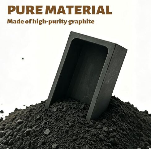 4 Pack 1kg Graphite Ingot Mold, Metal Melting Refining Tool, Smelting Casting Crucible Molds for Gold Silver Aluminum Copper Brass Smelting & Refining in Kuwait