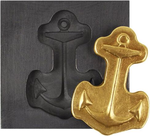 Small - Anchor 3D Graphite Ingot Mold for Precious Metal Casting Gold Silver Copper Melting in Kuwait