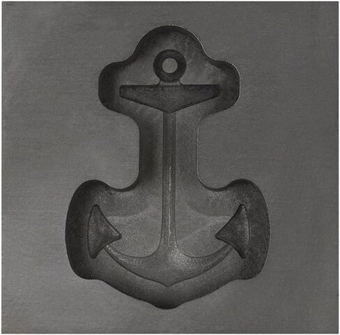 Small - Anchor 3D Graphite Ingot Mold for Precious Metal Casting Gold Silver Copper Melting in Kuwait
