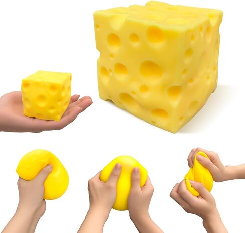 Big Cheese Squishy, 3.9in Jumbo Cheese Stress Ball Squeeze Cheese Toy in Kuwait