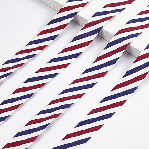 AHANDMAKER 11 Yards Red White Blue Bias Tape 0.8Inch Double Fold Bias Binding Tapes, Patriotic Vintage Seam Hem Quilt Binding for Quilting Sewing Crafts, Piping, Seaming, DIY Decor in Kuwait