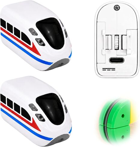 Electric Train Set Replacement Cars USB Rechargeable Add-On Train Cars for Use with Tracks Only(2Pcs) in Kuwait