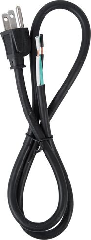 Bergen Industries Inc PS615143 جهاز 3 أسلاك وسلك أداة الطاقة، 6 قدم، 14 AWG، 15A/125V AC، 1875 وات، أسود in Kuwait