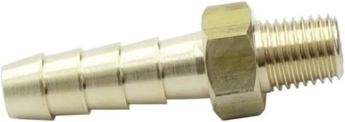 Hardware 2 Pcs Brass Hose Fitting, Connector, Barbed Adapter 1/4'' Barb x 1/16 NPT Male Pipe( Thread O.D: 0.29'') in Kuwait