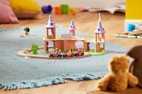 BRIO World Disney Princess Castle Set - 18-Piece FSC-Certified Wood Train Set and Accessories - Includes Moveable Classic Disney Princess Figurines, Castle, Tracks & More - Kids Ages 3 & Up in Kuwait