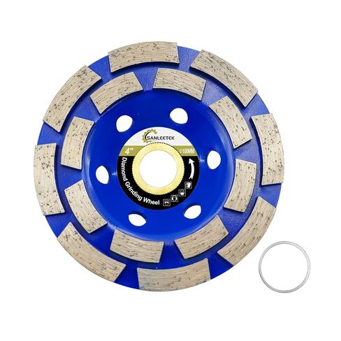 Diamond Concrete Grinding Wheel 4.5"(115mm) - Double Row Cup Grinding Wheel for Polishing and Cleaning Granite Marble Concrete Masonry Artificial Stone for Angle Grinder SANLEETEK in Kuwait