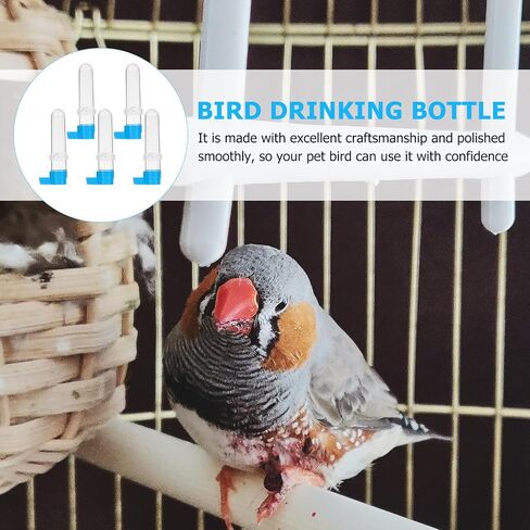 5pcs 120ml Parrot Water Bottle, Plastic Bird Cage Drinking Fountain in Kuwait