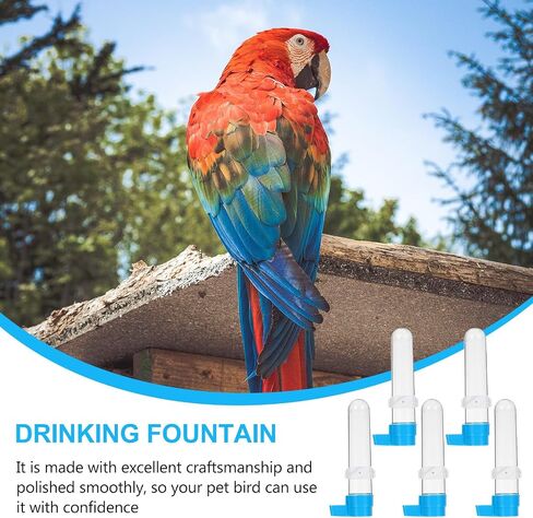 5pcs 120ml Parrot Water Bottle, Plastic Bird Cage Drinking Fountain in Kuwait