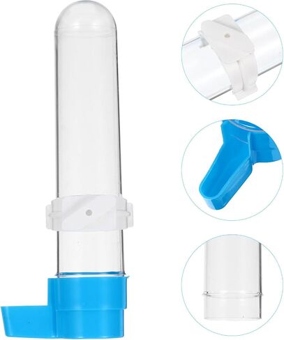 5pcs 120ml Parrot Water Bottle, Plastic Bird Cage Drinking Fountain in Kuwait