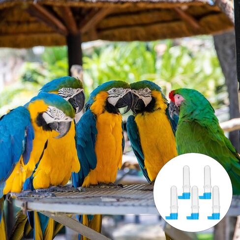 5pcs 120ml Parrot Water Bottle, Plastic Bird Cage Drinking Fountain in Kuwait