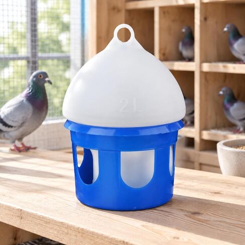 Pigeon Waterer with Hanging Loop Leak-Resistant Hanging Bird Water Dispenser Suspended Bird Water Drinker for Animal Care in Kuwait