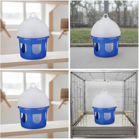 Pigeon Waterer with Hanging Loop Leak-Resistant Hanging Bird Water Dispenser Suspended Bird Water Drinker for Aviary Birds Farmers in Kuwait