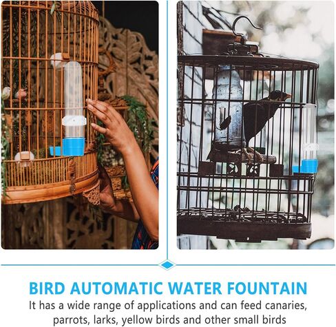 5pcs Parrot Water Fountain Plastic 120ml Bird Cage Drinking Bottle in Kuwait