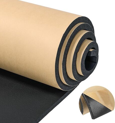Neoprene Foam Rubber Sheet with Adhesive | Sponge Neoprene, Foam Rubber Sheet, Cut to Multiple Dimensions and Lengths for DIY Padding Gaskets,Crafts (1/8" Thick x 12" Wide x 54" Length) in Kuwait