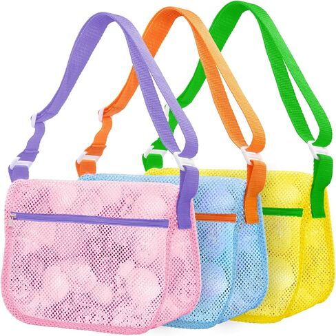 3Pcs Seashell Collecting Bags with Adjustable Shoulder Straps,New in Kuwait