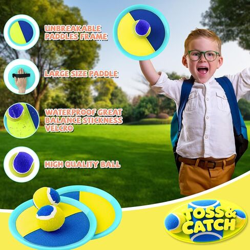 Toss and Catch BallSet, Beach Toys for Kids, Outdoor Toys, Yard Games in Kuwait