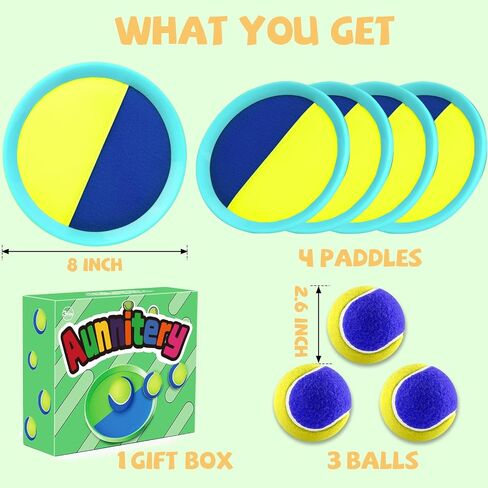 Toss and Catch BallSet, Beach Toys for Kids, Outdoor Toys, Yard Games in Kuwait