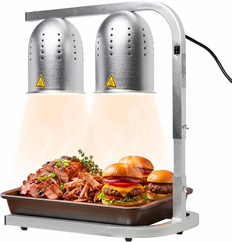 SYBO 500W 2-Bulb Food Heat Lamp & 10.5Qt Soup Kettle w/Lid & Insert Pot, Black in Kuwait