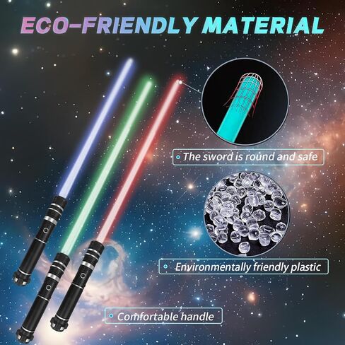 Beyondtrade Lightsabers Toy 12 Colors Doubled-Blade Dueling Swords, 2 in 1 Light Sabers with FX Sound for Kids Birthday Gift Halloween Cosplay Christmas Party Movie Fans Toys in Kuwait