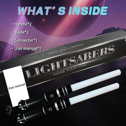 Beyondtrade Lightsabers Toy 12 Colors Doubled-Blade Dueling Swords, 2 in 1 Light Sabers with FX Sound for Kids Birthday Gift Halloween Cosplay Christmas Party Movie Fans Toys in Kuwait