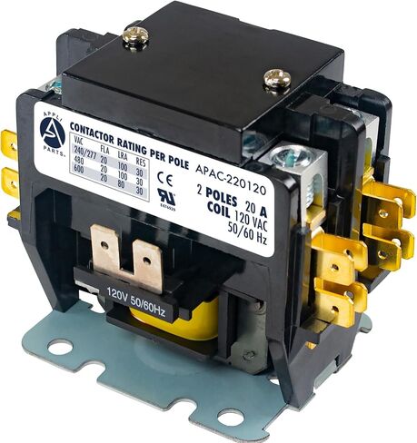 Appli Parts APAC-22024 Heavy Duty 2 Poles Contactor 20 Amp 24 Volts Coil Replacement for ac Compressor and Electrical Applications UL Certified 476929 in Saudi Arabia