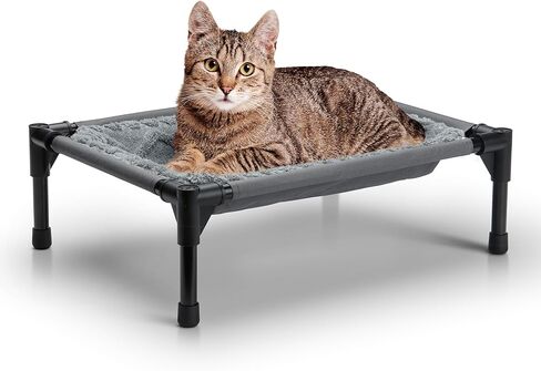 K&H Elevated Cat Bed, Pet Hammock Cot, Indoor Cat Bed, 22x17in, Gray in Saudi Arabia