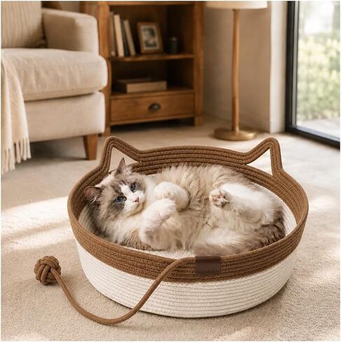 Cat Beds - Stimulicat Handwoven Cat Basket in Kuwait