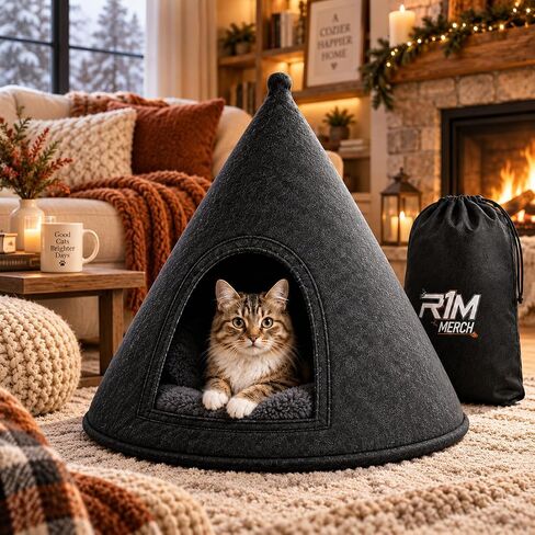 Cat Beds for Indoor Cats & Small Dog, Fluffy Cat Bed (Large) in Kuwait
