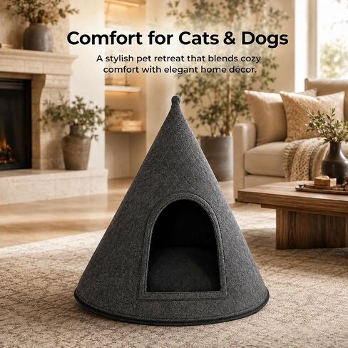 Cat Beds for Indoor Cats & Small Dog, Fluffy Cat Bed (Large) in Kuwait