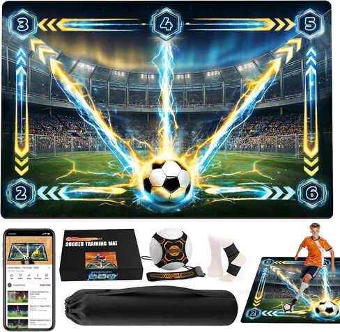 Soccer Training Mat with Video Drills for Beginners & Youth, 35.4 x 23.6 In in Kuwait
