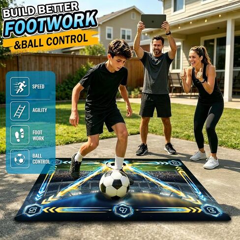 Soccer Training Mat with Video Drills for Beginners & Youth, 35.4 x 23.6 In in Kuwait