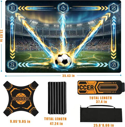 Soccer Training Mat with Video Drills for Beginners & Youth, 35.4 x 23.6 In in Kuwait