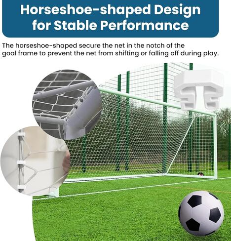60 Pack Soccer Net Clips, Heavy Duty Plastic Soccer Goal Net Clips, Universal Twist Lock Net Clips for Soccer Goal, Durable Football Net Fasteners for Standard Soccer Goals in Kuwait
