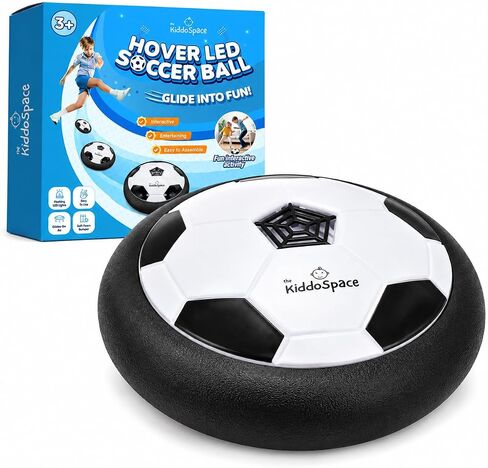 TheKiddoSpace LED Hover Soccer Ball for Kids – Indoor Floating Soccer Toy with Lights - Hover Ball Game for Boys - Fun Sports & Outdoor Play Gift - Cool Birthday Toy for 4–12 Year Old Boys in Kuwait
