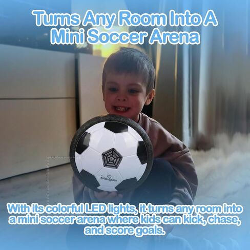 TheKiddoSpace LED Hover Soccer Ball for Kids – Indoor Floating Soccer Toy with Lights - Hover Ball Game for Boys - Fun Sports & Outdoor Play Gift - Cool Birthday Toy for 4–12 Year Old Boys in Kuwait