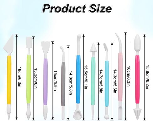 18Pcs Plastic Air Dry Clay Tools Double Ended Clay Modeling Tools Set in Kuwait