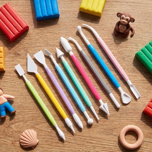 18Pcs Plastic Air Dry Clay Tools Double Ended Clay Modeling Tools Set in Kuwait