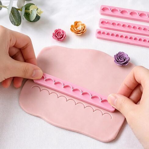 12PCS Polymer Clay Flower Petal Line Cutter to Make 3D Flowers in Kuwait
