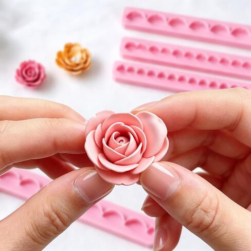 12PCS Polymer Clay Flower Petal Line Cutter to Make 3D Flowers in Kuwait