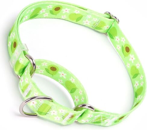 Pink Strawberry Martingale Collar for Dogs, Print No-Slip Escape Proof Choke No Pull Soft Nylon Training Dog Collars for Small Medium Large Breed Pet Dogs, L in Kuwait