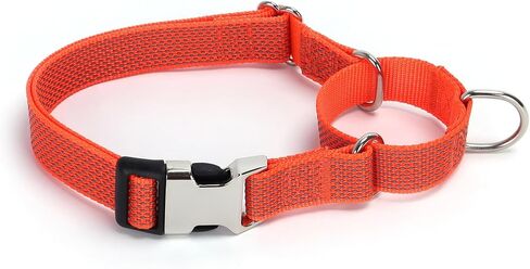Martingale Dog Collar with Quick Release Metal Buckle, No Pull Reflective Training Collar for Medium Large Dogs, Escape Proof Adjustable Nylon Collar with Heavy Duty D-Ring for Walking & Training in Kuwait