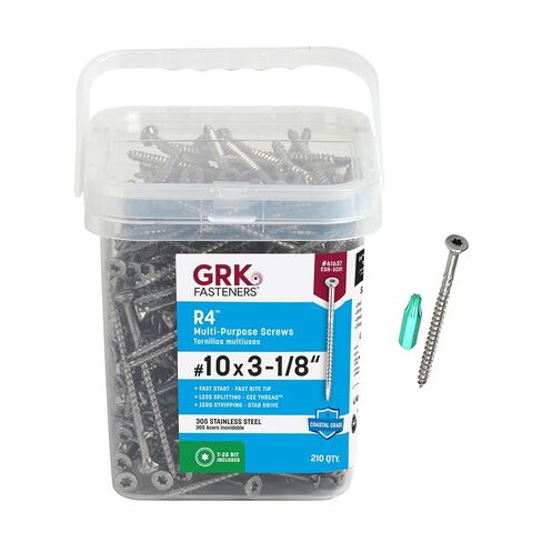 GRK 61637#10 x 3-1/8" R4™ 305 براغي متعددة الأغراض من الفولاذ المقاوم للصدأ عدد 210 in Kuwait