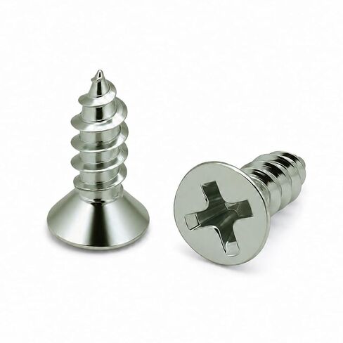 100 Qty #4 x 1/2" Flat Head 304 Stainless Phillips Head Wood Screws (BCP105) in Kuwait