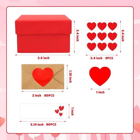 80 Sets Mini Love Notes with Blank Note Cards Mini Envelopes in Kuwait