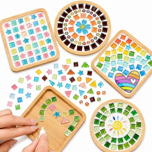 LANGIFT 4-Pack DIY Mosaic Coaster Kit for Adults, Kids & Beginners in Saudi Arabia