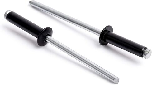 ISPINNER 100pcs 1/4" x 1/2" Aluminum Blind Rivets, 6.4 x 12.7mm Pop Rivets, Pack of 100 (Black) in Kuwait