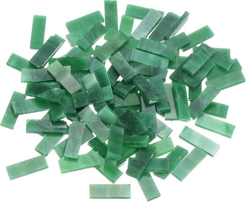 MECCANIXITY Stained Glass Strip, Clear Yellow Mosaic Tiles 100g/3.53 oz in Kuwait