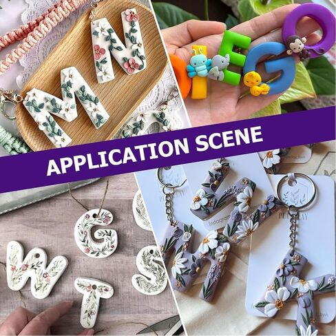 SUNNYCLUE 26Pcs 26 Styles Polymer Clay Alphabet Molds Letter Clay Cutters Purple Plastic Cutting A to Z Shape Design Earrings Cutter Tool Set for Jewelry Making DIY Crafts Cake Baking Accessories in Kuwait