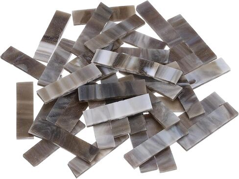 MECCANIXITY Stained Glass Strip, Leaf Green Mosaic Tiles 300g/10.59 oz in Kuwait